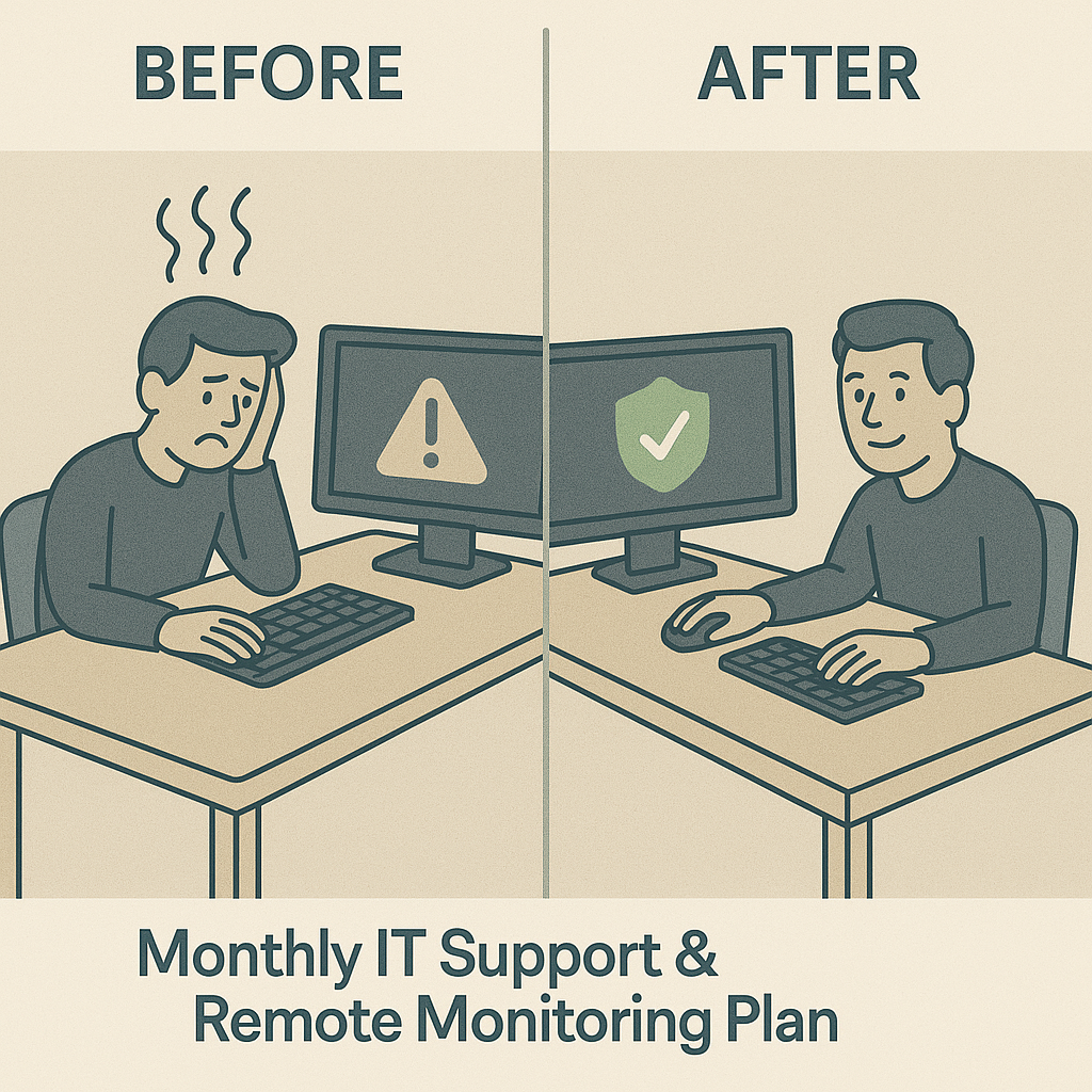Monthly IT Support & Remote Monitoring Plan