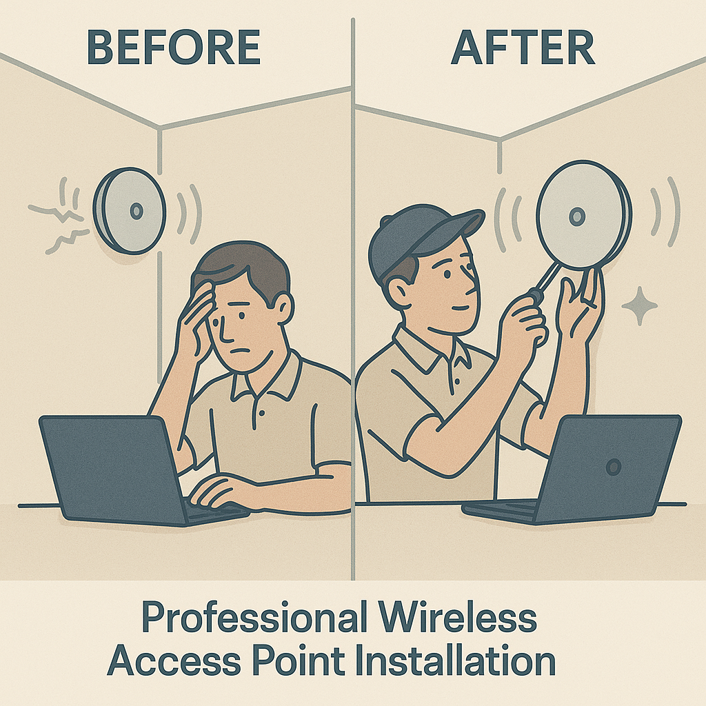 Professional Wireless Access Point Installation
